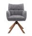 Armlehnstuhl >Marilla< (2er-Set) drehbar, Federkern,  Chenille graphit - 59x86x65 (BxHxT)