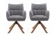 Armlehnstuhl >Marilla< (2er-Set) drehbar, Federkern,  Chenille graphit - 59x86x65 (BxHxT)