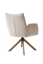 Armlehnstuhl >Marilla< (2er-Set) drehbar, Federkern,  Chenille beige - 59x86x65 (BxHxT)