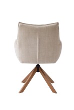Armlehnstuhl >Marilla< (2er-Set) drehbar, Federkern,  Chenille beige - 59x86x65 (BxHxT)