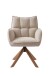 Armlehnstuhl >Marilla< (2er-Set) drehbar, Federkern,  Chenille beige - 59x86x65 (BxHxT)