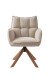 Armlehnstuhl >Marilla< (2er-Set) drehbar, Federkern,  Chenille beige - 59x86x65 (BxHxT)
