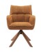 Armlehnstuhl >Marilla< (2er-Set) drehbar, Federkern, Chenille rostfarben - 59x86x65 (BxHxT)