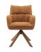 Armlehnstuhl >Marilla< (2er-Set) drehbar, Federkern, Chenille rostfarben - 59x86x65 (BxHxT)