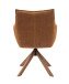 Armlehnstuhl >Marilla< (2er-Set) drehbar, Federkern, Chenille rostfarben - 59x86x65 (BxHxT)