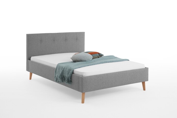 Polsterbett >Jazz< Liegefläche 140x200cm, Stelar Farbe grau - 146x100x210cm (BxHxT)