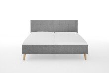 Polsterbett >Jazz< Liegefläche 180x200 cm, Stelar Farbe Grau – 186x100x210cm (BxHxT)