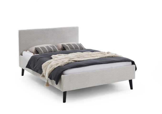 Polsterbett >Avola< Liegefläche 140x200 cm, Poso Farbe Beige – 146x100x210cm (BxHxT)