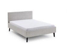 Polsterbett >Avola< Liegefläche 140x200 cm, Poso Farbe Beige – 146x100x210cm (BxHxT)