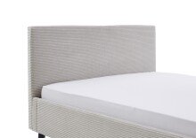 Polsterbett >Avola< Liegefläche 140x200 cm, Poso Farbe Beige – 146x100x210cm (BxHxT)