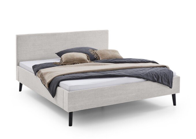 Polsterbett >Avola< Liegefläche 180x200 cm, Poso Farbe Beige – 186x100x210cm (BxHxT)