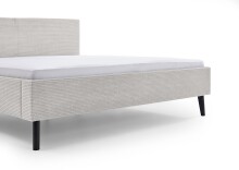 Polsterbett >Avola< Liegefläche 180x200 cm, Poso Farbe Beige – 186x100x210cm (BxHxT)