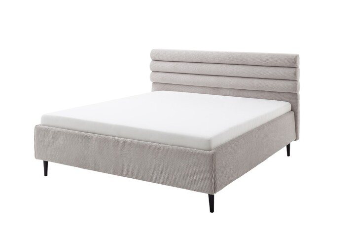 Polsterbett >Tampere< Liegefläche 180x200 cm in Taupe - 192x114x218cm (BxHxT)
