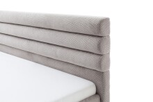 Polsterbett >Tampere< Liegefläche 180x200 cm in Taupe - 192x114x218cm (BxHxT)