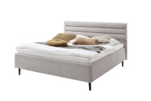 Polsterbett >Tampere< Liegefläche 180x200 cm in Taupe - 192x114x218cm (BxHxT)