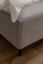 Polsterbett >Tampere< Liegefläche 180x200 cm in Taupe - 192x114x218cm (BxHxT)