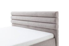 Polsterbett >Tampere< Liegefläche 180x200 cm in Taupe - 192x114x218cm (BxHxT)