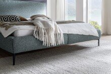 Polsterbett >Valparaiso< Liegefläche 140x200 cm, in Petrol - 176x122x235 (BxHxT)