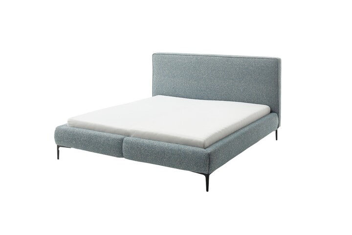 Polsterbett >Valparaiso< Liegefläche 180x200 cm, in Petrol , Stoffbezug - 216x122x235 (BxHxT)
