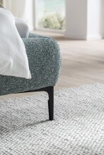 Polsterbett >Valparaiso< Liegefläche 180x200 cm, in Petrol , Stoffbezug - 216x122x235 (BxHxT)