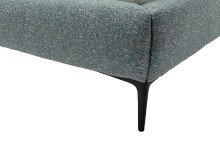 Polsterbett >Valparaiso< Liegefläche 180x200 cm, in Petrol , Stoffbezug - 216x122x235 (BxHxT)