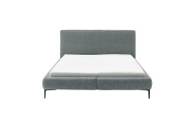 Polsterbett >Valparaiso< Liegefläche 180x200 cm, in Blaugrau - 216x122x235 (BxHxT)