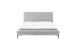 Polsterbett >Valparaiso< Liegefläche 180x200 cm, in Hellgrau - 216x122x235 (BxHxT)