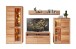 Wohnwand >Nature One< (4-teilig) in Kernbuche, teilmassiv - 330x203x45cm (BxHxT)