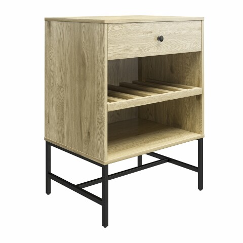 Weinschrank >Krister< in Eichefarbig-Natur - 60x83x46cm (BxHxT)