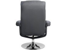 Relaxsessel >Kjersti< (2-teilig) mit Hocker, drehbar, Schwarz - 79x109x79cm (BxHxT)