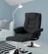 Relaxsessel >Kjersti< (2-teilig) mit Hocker, drehbar, Schwarz - 79x109x79cm (BxHxT)