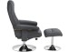 Relaxsessel >Kjersti< (2-teilig) mit Hocker, drehbar, Schwarz - 79x109x79cm (BxHxT)
