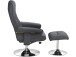 Relaxsessel >Kjersti< (2-teilig) mit Hocker, drehbar, Schwarz - 79x109x79cm (BxHxT)