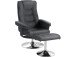 Relaxsessel >Kjersti< (2-teilig) mit Hocker, drehbar, Schwarz - 79x109x79cm (BxHxT)