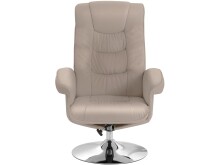 Relaxsessel >Kjersti< (2-teilig) drehbar, mit Hocker, Cappuccino - 79x109x79cm (BxHxT)