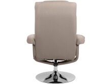 Relaxsessel >Kjersti< (2-teilig) drehbar, mit Hocker, Cappuccino - 79x109x79cm (BxHxT)