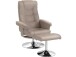 Relaxsessel >Kjersti< (2-teilig) drehbar, mit Hocker, Cappuccino - 79x109x79cm (BxHxT)