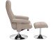 Relaxsessel >Kjersti< (2-teilig) drehbar, mit Hocker, Cappuccino - 79x109x79cm (BxHxT)