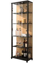 Vitrine >OPTIMA< mit Holzböden in...
