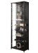 Glasvitrine >Optima< in Schwarz - 57,6x171,8x32cm (BxHxT)