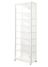 Glasvitrine >Optima< in Weiß - 57,6x171,8x32cm (BxHxT)
