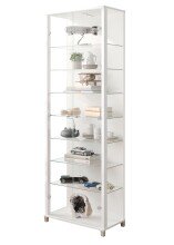 Glasvitrine >Optima< in Weiß -...