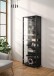 Glasvitrine >Optima< in Schwarz - 57,6x171,8x32cm (BxHxT)