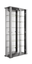 Glasvitrine >Stella< in Silber - 86x178x38cm (BxHxT)