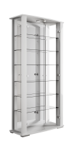 Glasvitrine >Stella< in Weiß - 86x178x38cm...