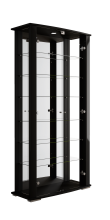 Glasvitrine >Stella< in Schwarz - 86x178x38cm (BxHxT)