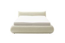 Stauraumbett >Fortello< Liegefläche 160x200 cm, in Creme - 184x88x232cm (BxHxT)