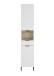 Hochschrank >Denver< 2 Türen, 1 Schublade, weiß / evoke eiche dekor - 38x195x32cm (BxHxT)