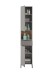 Hochschrank >Denver< 2 Türen, 1 Schublade, grau / evoke eiche Dekor - 38x195x32cm (BxHxT)
