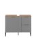 Waschbeckenunterschrank >Denver< 1 Tür, 2 Schübe, grau matt / evoke eiche - 80x60x35cm (BxHxT)